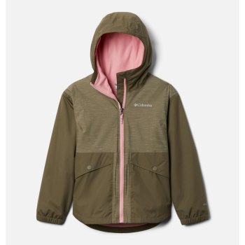 Columbia Jas Meisjes, Rainy Trails Fleece Lined Grijs Groen, 87FLNYCRM